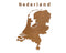 Houten Landkaart van Nederland - Bruin